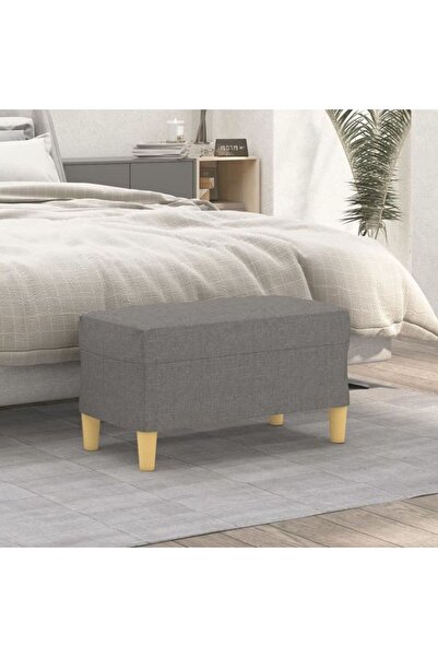 vidaxl Bench, textile, 70 x 35 x 41 cm, gray