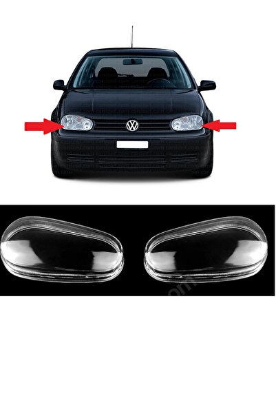 cme parts Vw Volkswagen Golf 4 Mk4 1998-2004 Sağ + Sol Far Camı Takım 2 Adet ...