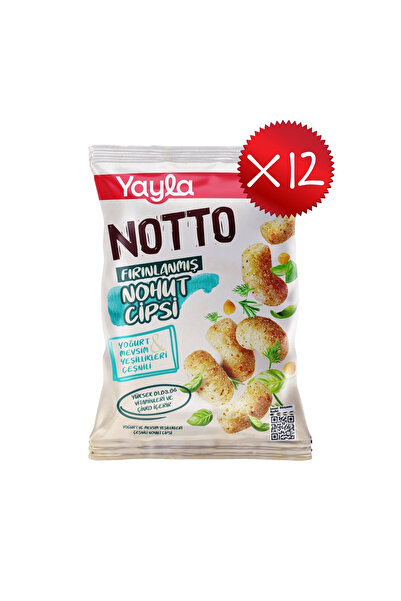 Yayla Notto Yoğurt ve Mevsim Yeşillikleri Çeşnili Nohut Cipsi 55 g x12