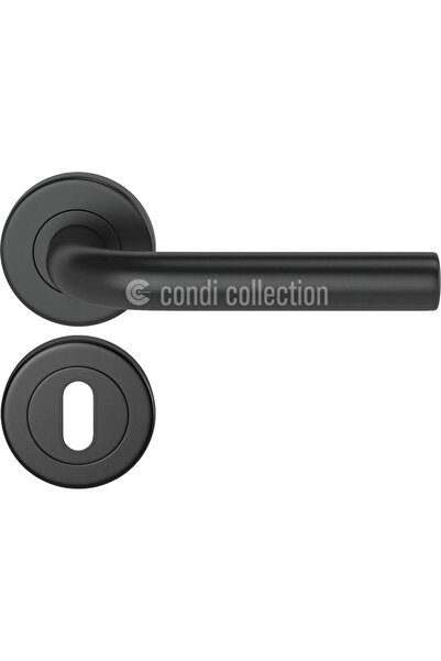Condi Collection 201 مقبض باب من الفولاذ المقاوم للصدأ باللون الأسود الثابت