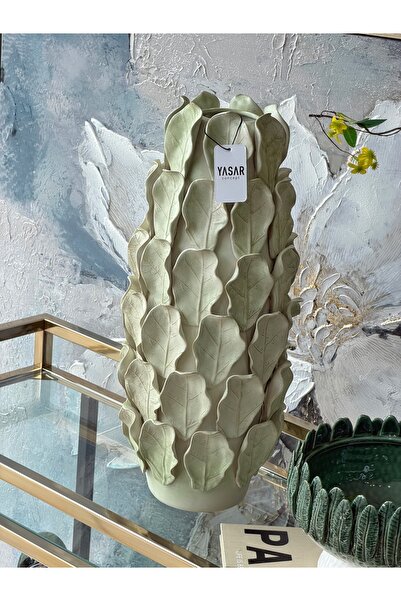 YASAR CONCEPT Lilluque Porselen Uzun Vazo 21x50 Cm