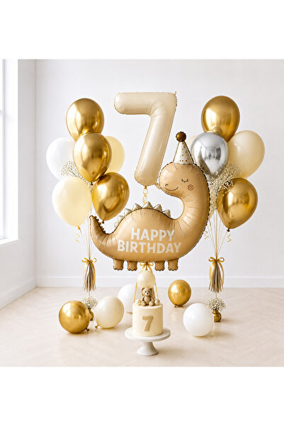 Balonsan Happy Birthday Dinosaur Balloon Garland -7-