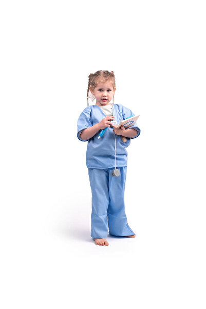 BIGJIGS Toys Set costum de doctor și accesorii pentru copii