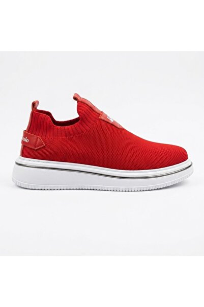 Luizpauloshoes LP 1111 KIRMIZI TRİKO- BEYAZ TABAN ERKEK SNEAKERS
