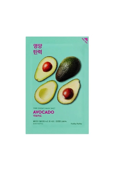 Holika Holika Mască tip șervețel Pure Essence - Avocado, mască de față calman...