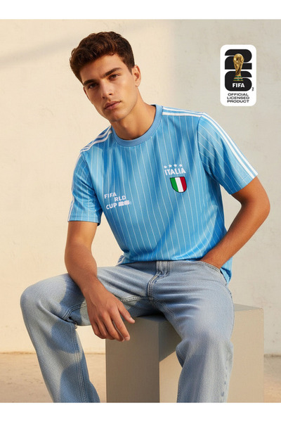 Adot FIFA 26 Italy Men Crew Neck Short Sleeve T-shirt