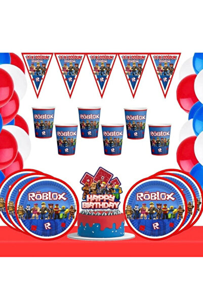 Partihane Roblox Themed Birthday Set for 8 People