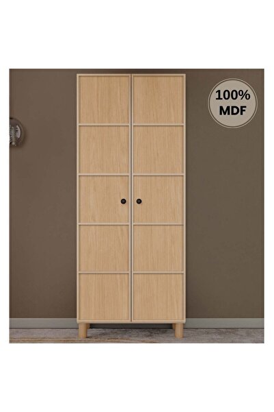comiet Meşe 2 Kapak Mdf Ayaklı Tasarım Gardırop