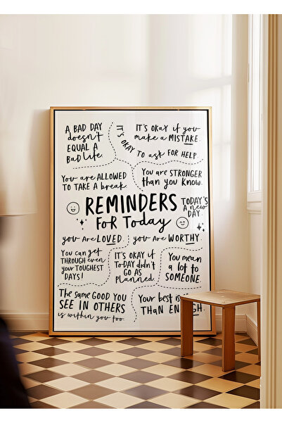 ARTHOUSECOLLECTIVE Pozitif Duvar Koleksiyonu - Reminders - Çerçevesiz Poster