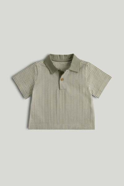 MOTHERCARE قميص بولو أخضر مخطط