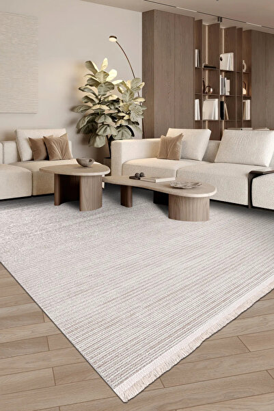 Boraks Halı SPORTIVE-Krem/Vizon - Özel Ölçü-Salon , Oturma Odası ve Koridor H...