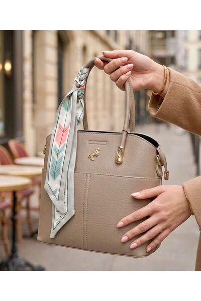 Miami Polo Women's Scarf Bag with Hand Shoulder Strap, 3 Compartments, Soft L...