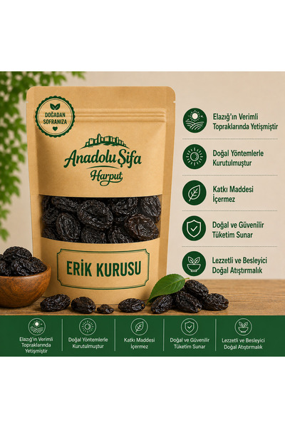 Anadolu Şifa Harput ERİK KURUSU – Doğal • Katkısız • Geleneksel Kurutma 100 g...