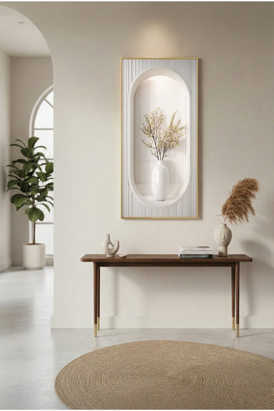 sayetablo Splende - Gerçek Cama Baskı Metal Alüminyum Çerçeveli Tekli Minimal...