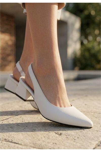 Generic Brand Evia White Skin Heeled Shoes