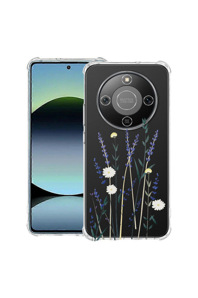 bestcase Αντικραδασμική Θήκη για Honor Magic8 Lite, Φλοράλ - Μινιμαλιστικό Λε...