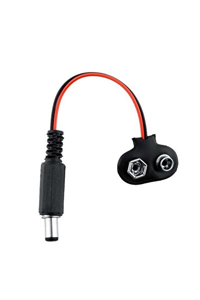 Genel Markalar Uyumlu Jaklı 9v Pil Bağlantı Kablosu 9 Volt Pil Başlığı Jack B...