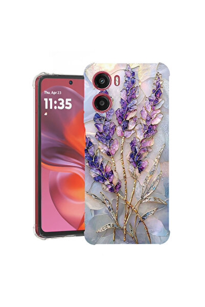 bestcase Husă Antișoc pentru Motorola Moto G05 / E15, Florală - Hortensie Aur...