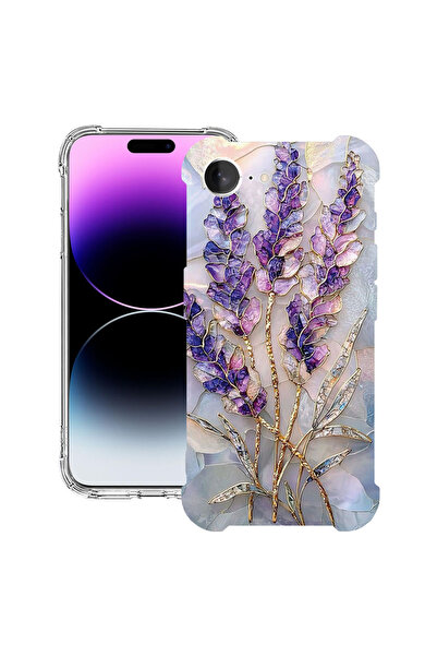 bestcase Husă Antișoc pentru Apple iPhone 16e / 17e, Florală - Hortensie Auri...