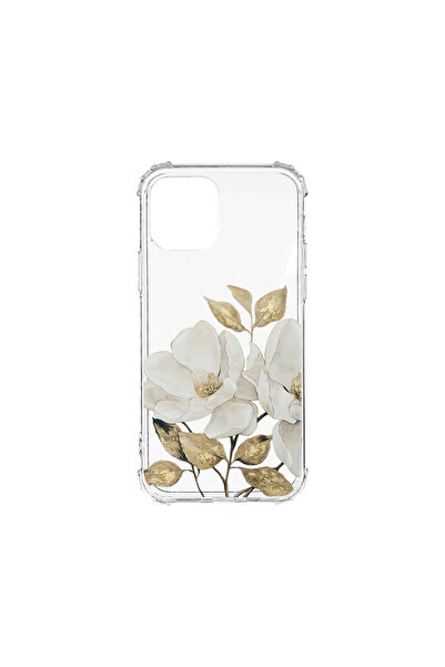 bestcase Husă Antișoc pentru Apple iPhone 12 / iPhone 12 Pro, Florală - Camel...