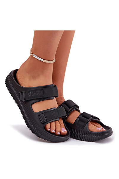 Big Star Shoes Papuci de spumă pentru femei cu Velcro Big Star RR274A527 Negr...