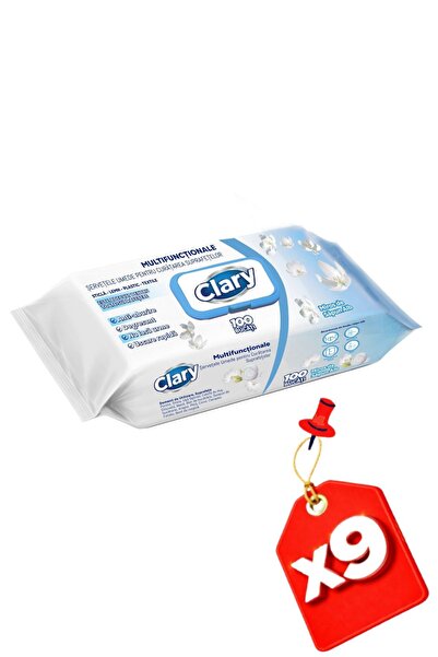 clary Surface Cleaning Wet Wipes - White Soap x9