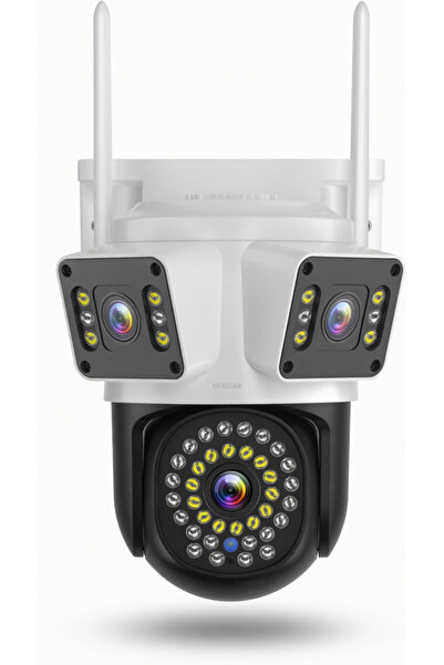 OEM Cameră de supraveghere WiFi cu 3 lentile, 12 MP Ultra HD, 360 °   PTZ, Zo...