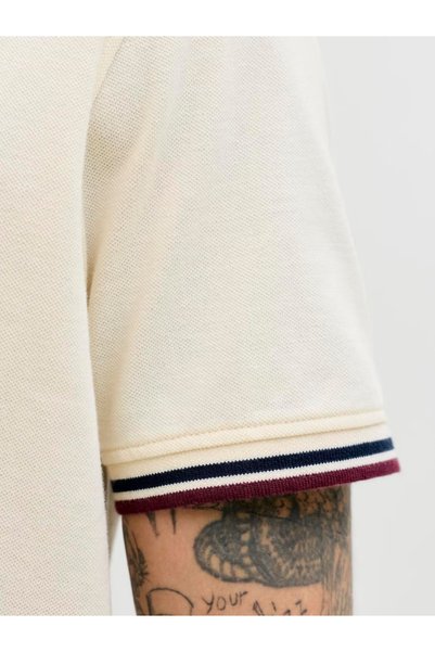 Jack & Jones Tricou polo bărbătesc, croială slim, cu guler contrastant