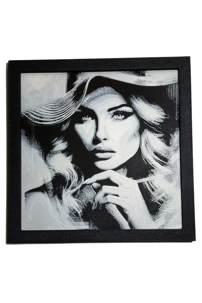 Fresh Candles Tablou arta 3D Hueforge – Mistery Woman, 20x20cm