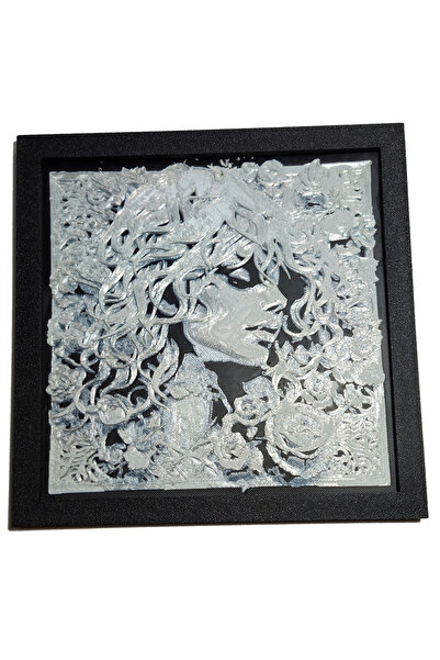 Fresh Candles Tablou arta 3D Hueforge – Flower Woman, 20x20cm