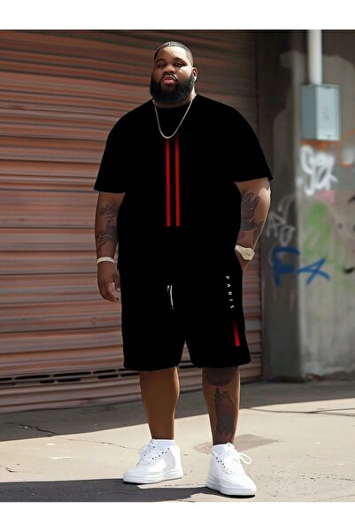 ZAVIXO -Erkek Oversize T-Shirt Shorts Set Casual and Sporty Combination