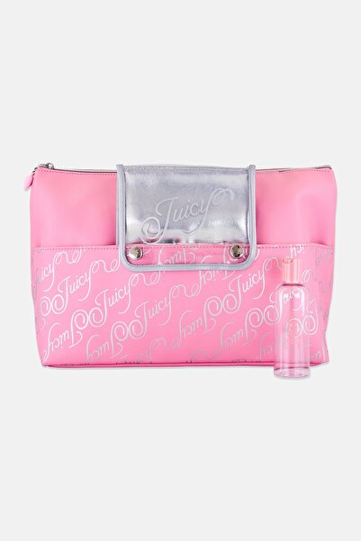 Juicy Couture Women Brand Logo Makeup Bag, Pink