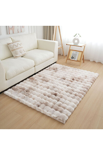 Home Box Timmy Bubble Rabbit Fur Printed Rug - 120x170 cm