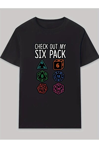 bolivia's Men'S Summer Casual Round Neck Heat Transfer T-Shirt - Black D&D In...
