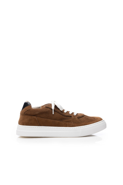 UrbanShoes Sneakers bărbați din piele naturală, Leofex - 649 Maro Velur