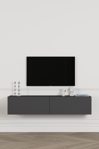 Livadeko NovaLine TV Ünitesi TV Sehpası Düşer Kapaklı Tv Ünitesi Minimalist T...