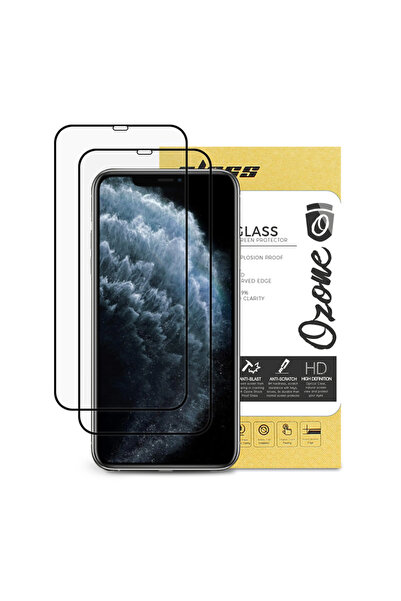 O Ozone واقي شاشة من الزجاج المقوى متوافق مع iPhone X/iPhone XS، صلابة 9H، تغ...