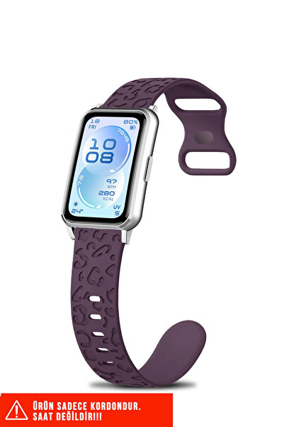 Nezih Case Huawei Band 11 / 11 Pro Uyumlu A+ Kalite Leopar Desenli Silikon Ko...