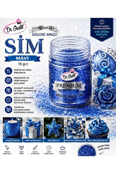 Dr. Gusto Premium Süsleme Amaçlı Sim Mavi 15 Gr