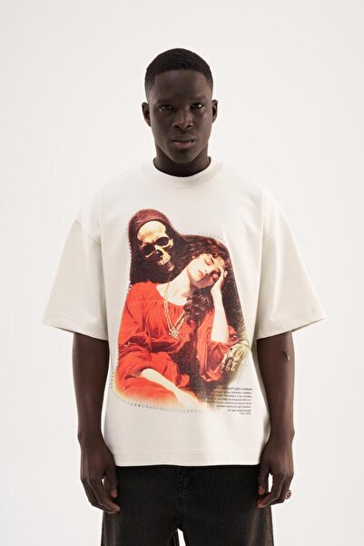 Machinist Tricou oversize pentru bărbați Dark Romanticism, gri spațial