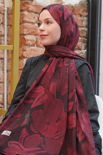 efdal şal eşarp Betül Desen Organic Cotton Crush Shawl