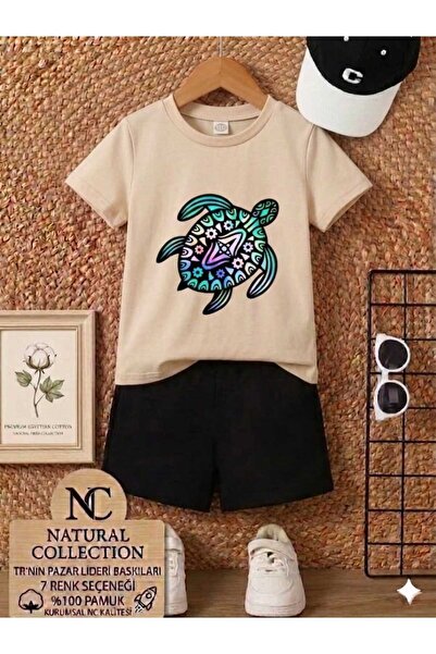 Nice Clothes Tricou și pantaloni scurți de vară pentru copii, unisex (albastr...