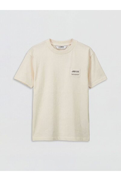 LC Waikiki Lcw Kids Crew Neck Label Detailed Boys' T-Shirt