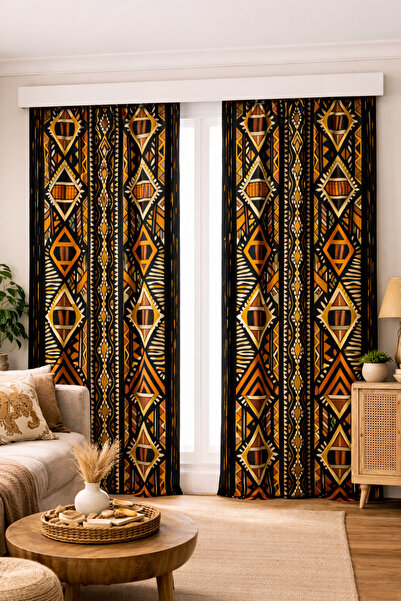 BEYDEX 1 Piece of Living Room and Bedroom Background Curtain with Printed Bac...