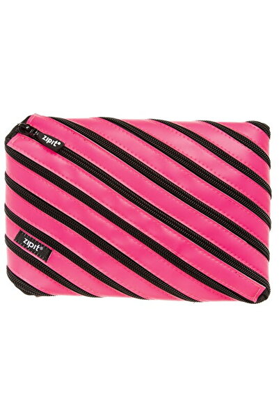 Zipit Pencil case with zipper, Neon Jumbo - pink