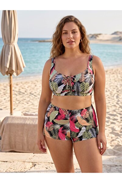 embody Women's 2 piece swimsuit large sizes Short Pants and Bustier 5006 trop...