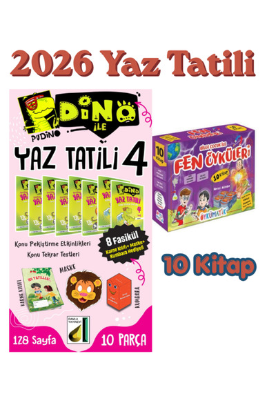 Damla Yayınevi Damla 4.Sınıftan 5.Sınıfa Geçenler İçin Tatil Kitabı - Fen Öyk...