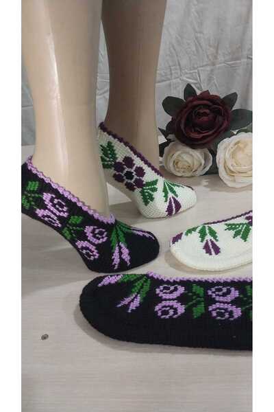Papatyam 2 Pieces/37-38 Tunisian Handmade Booties Dowry Gift