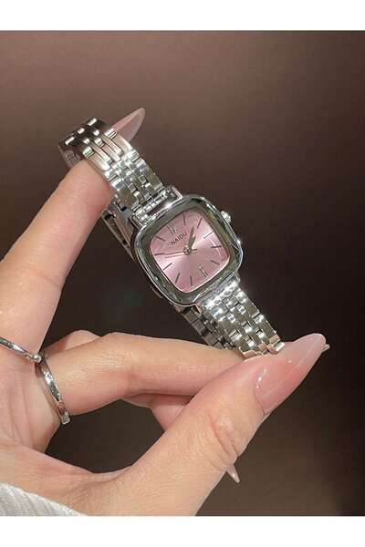 Generic 1Pc Women's Watch Stainless Steel Vintage Silver Frame Wristwatch