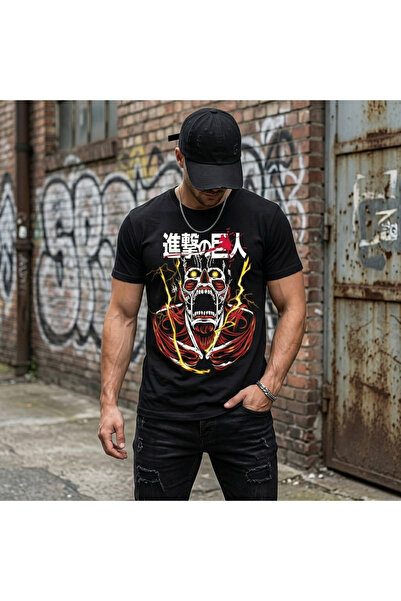 Silkensoul Attack on Titan Colossal Titan Anime Printed Standard Cut Unisex T...
